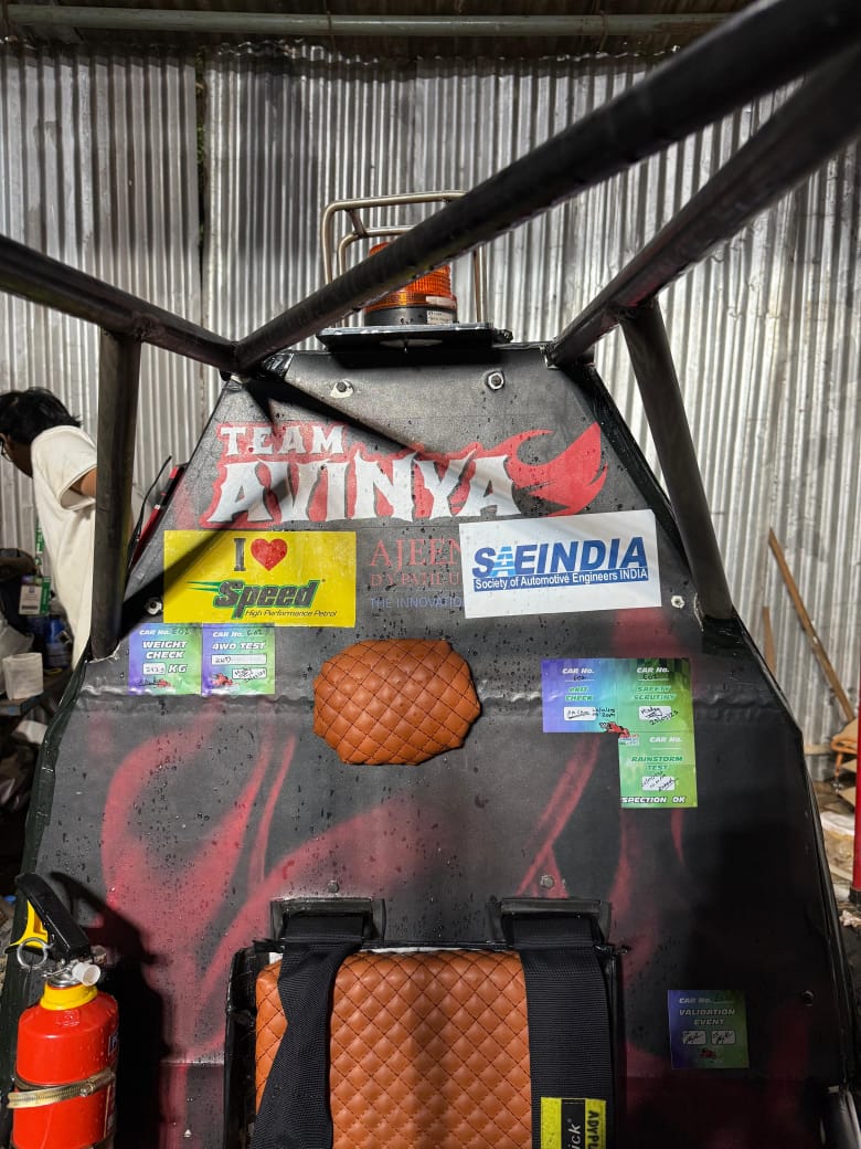 Team Avinya proof of successfully clearing technical inspection at SAEINDIA eBAJA